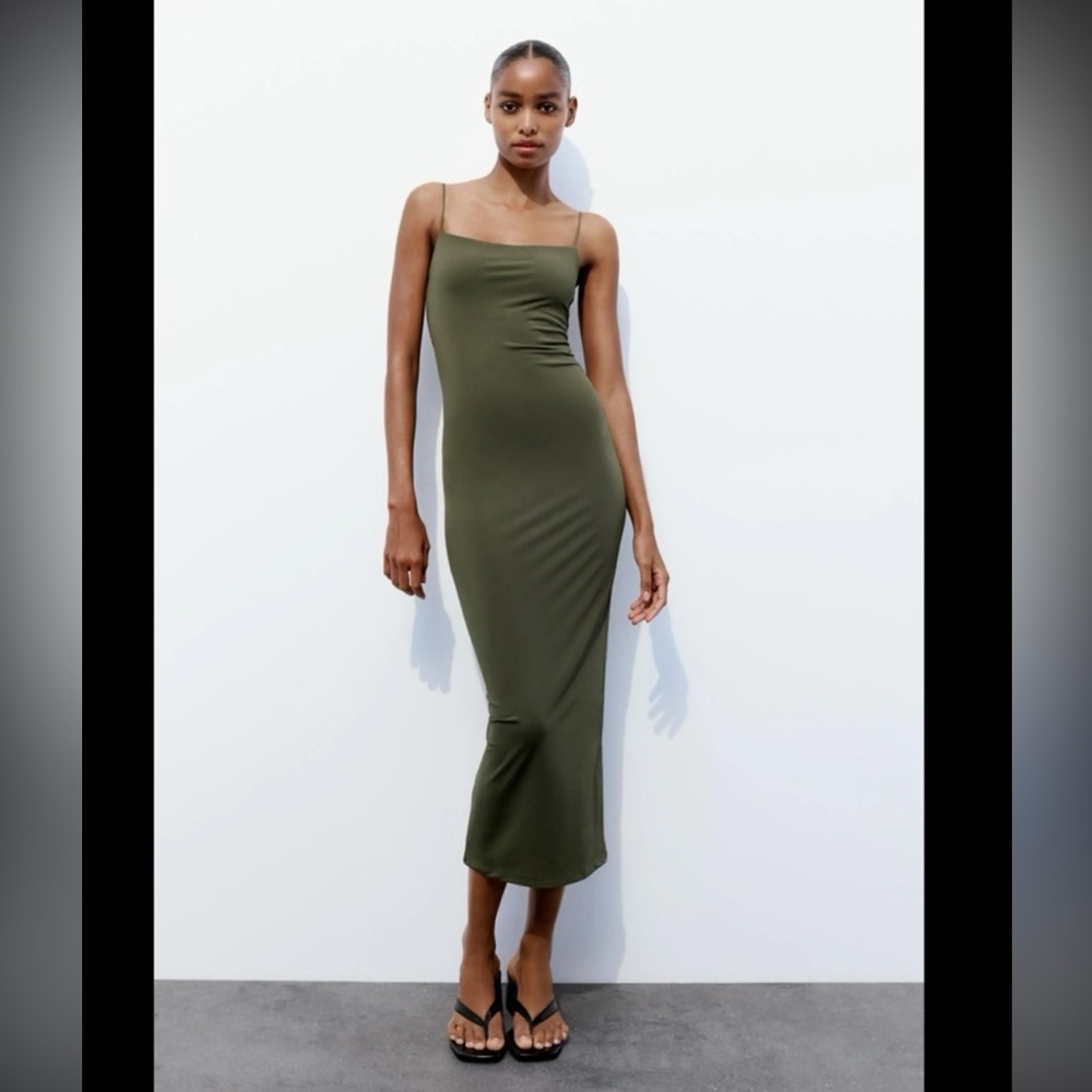 NWT Olive Green Midi Dress